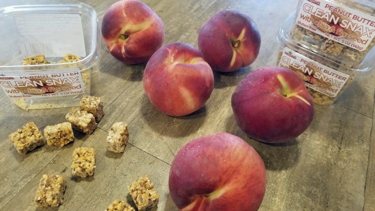 peanut butter peach crisp