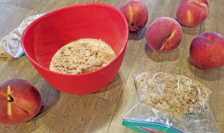 peanut butter peach crisp