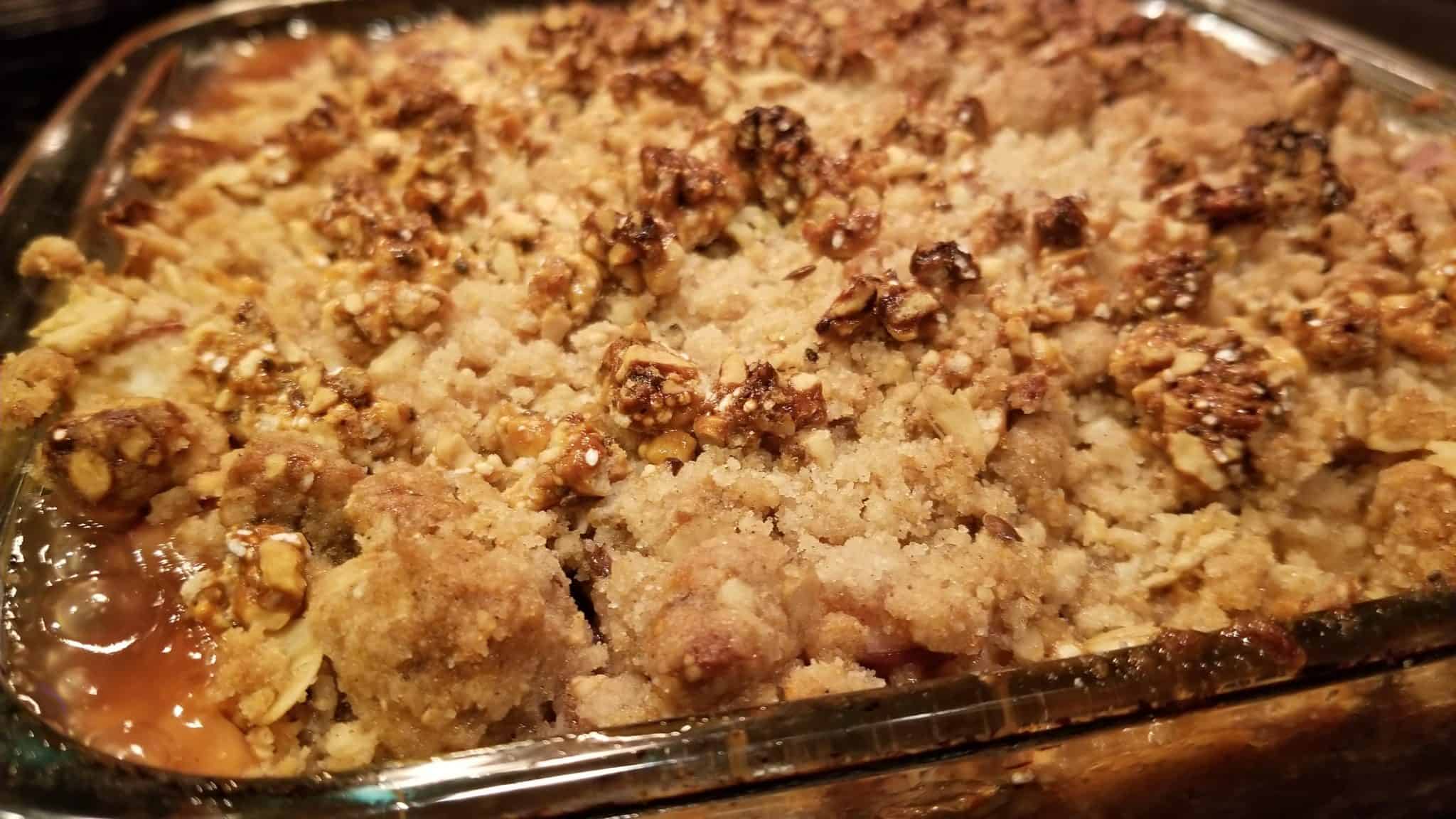 Unique New Peanut Butter Peach Crisp Recipe Using Clean Snax