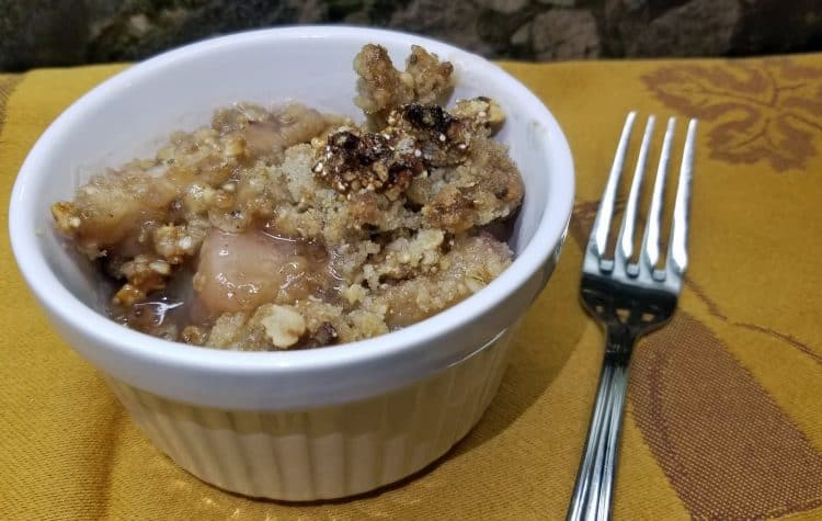 peanut butter peach crisp