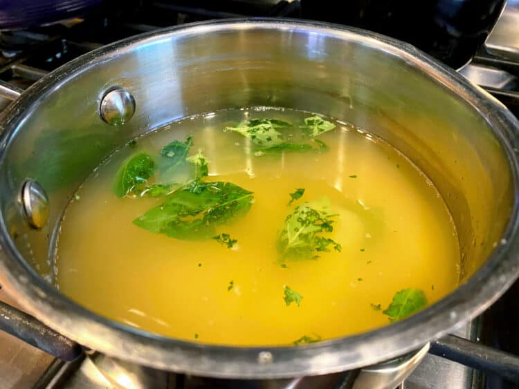 prepping the granita liquid