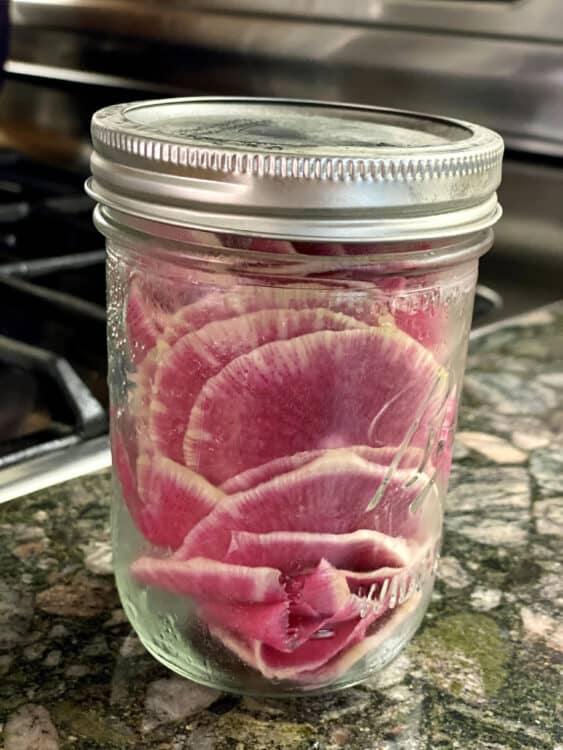 pickled radishes