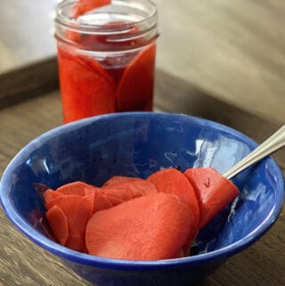 pickled watermelon radishes