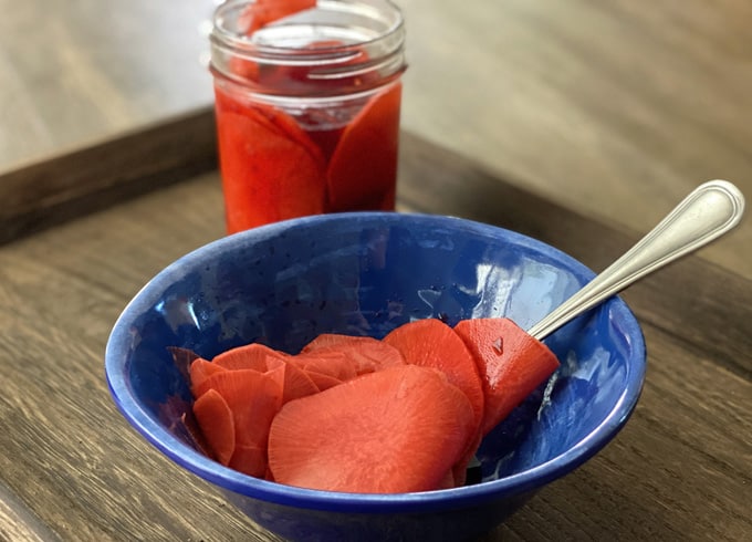 Pickled Watermelon Radishes Recipe for Appetizers or Topping