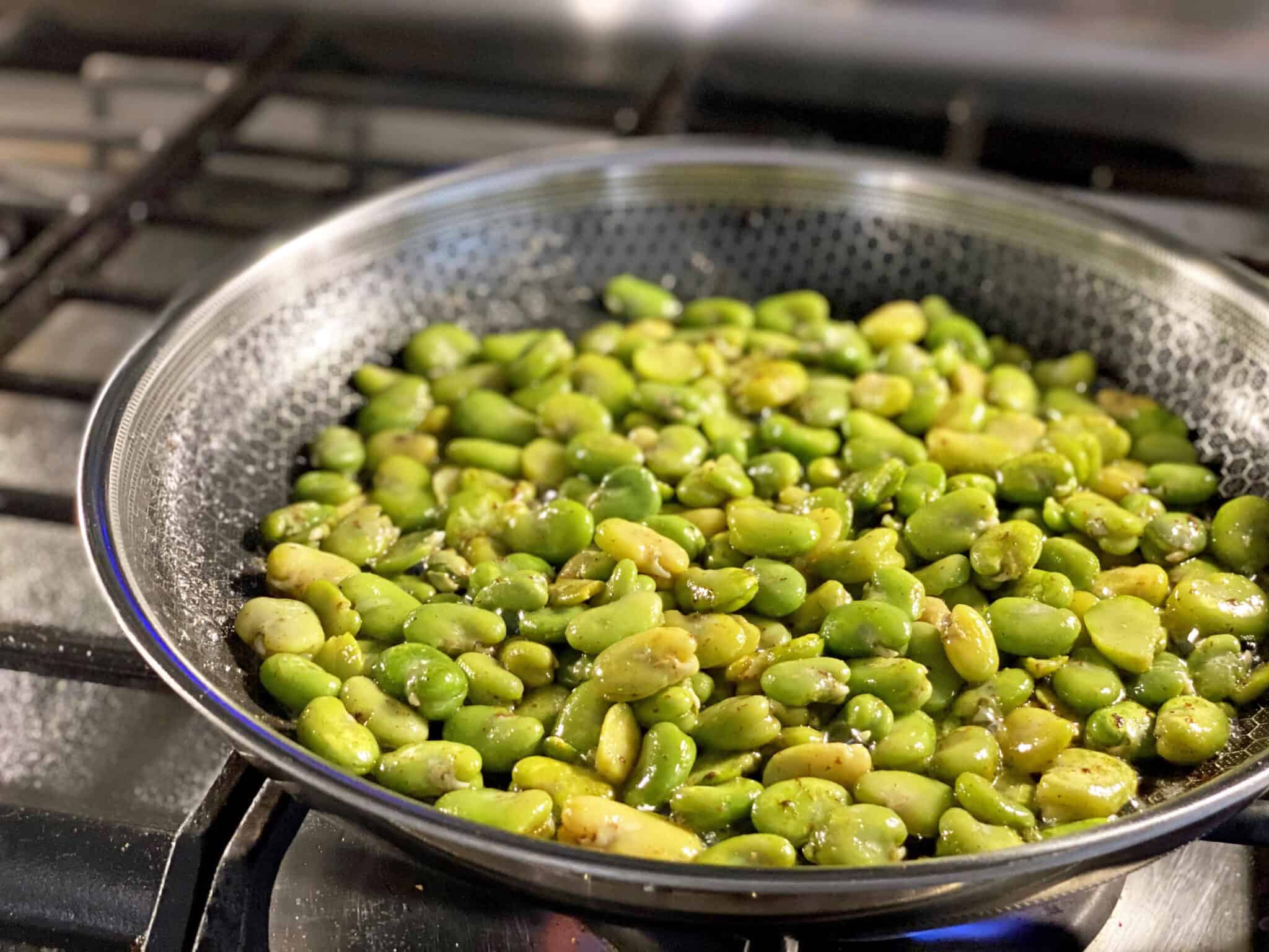 Sautéed Fava Beans with Bacon New Family Meal Side Dish Recipe