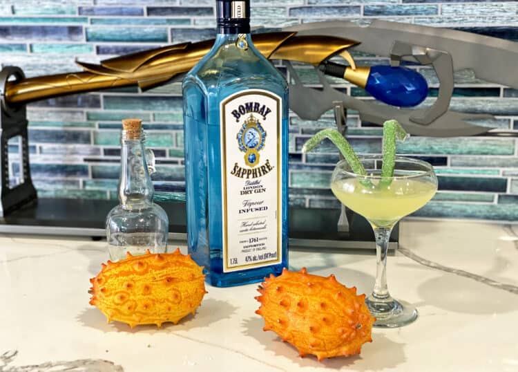 gin gimlet recipe with kiwano melon