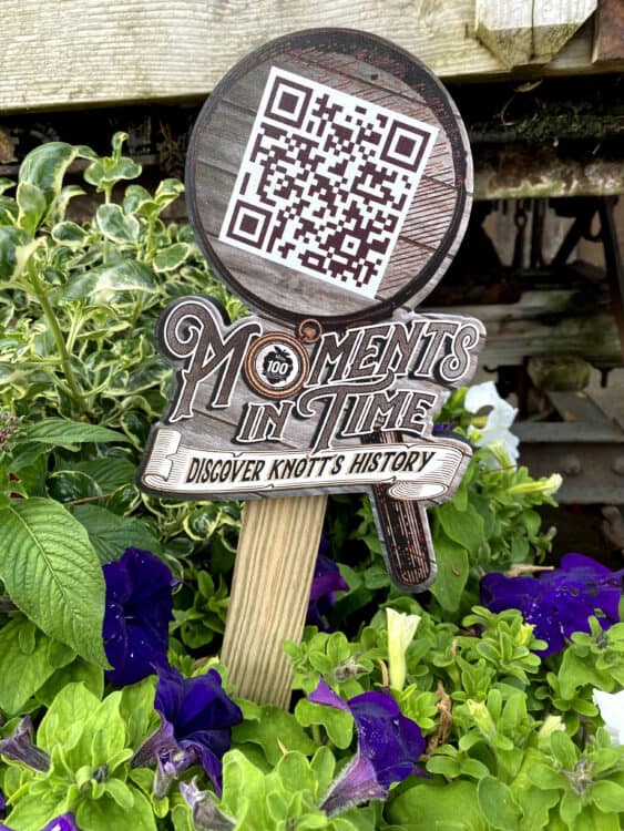 QR codes at Knott's 100