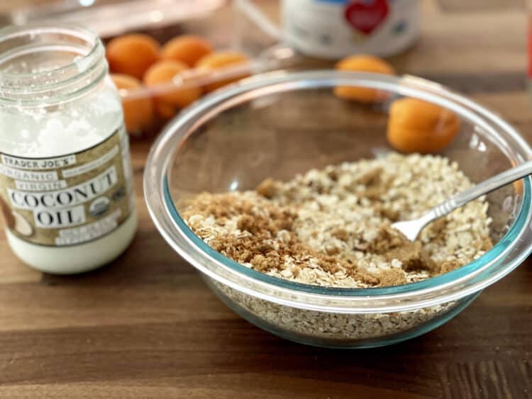 coconut and oat crumble mix