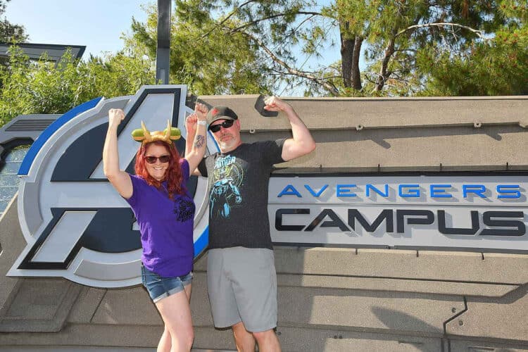 visiting avengers campus sign