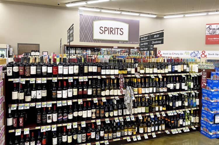 smart and final wine section