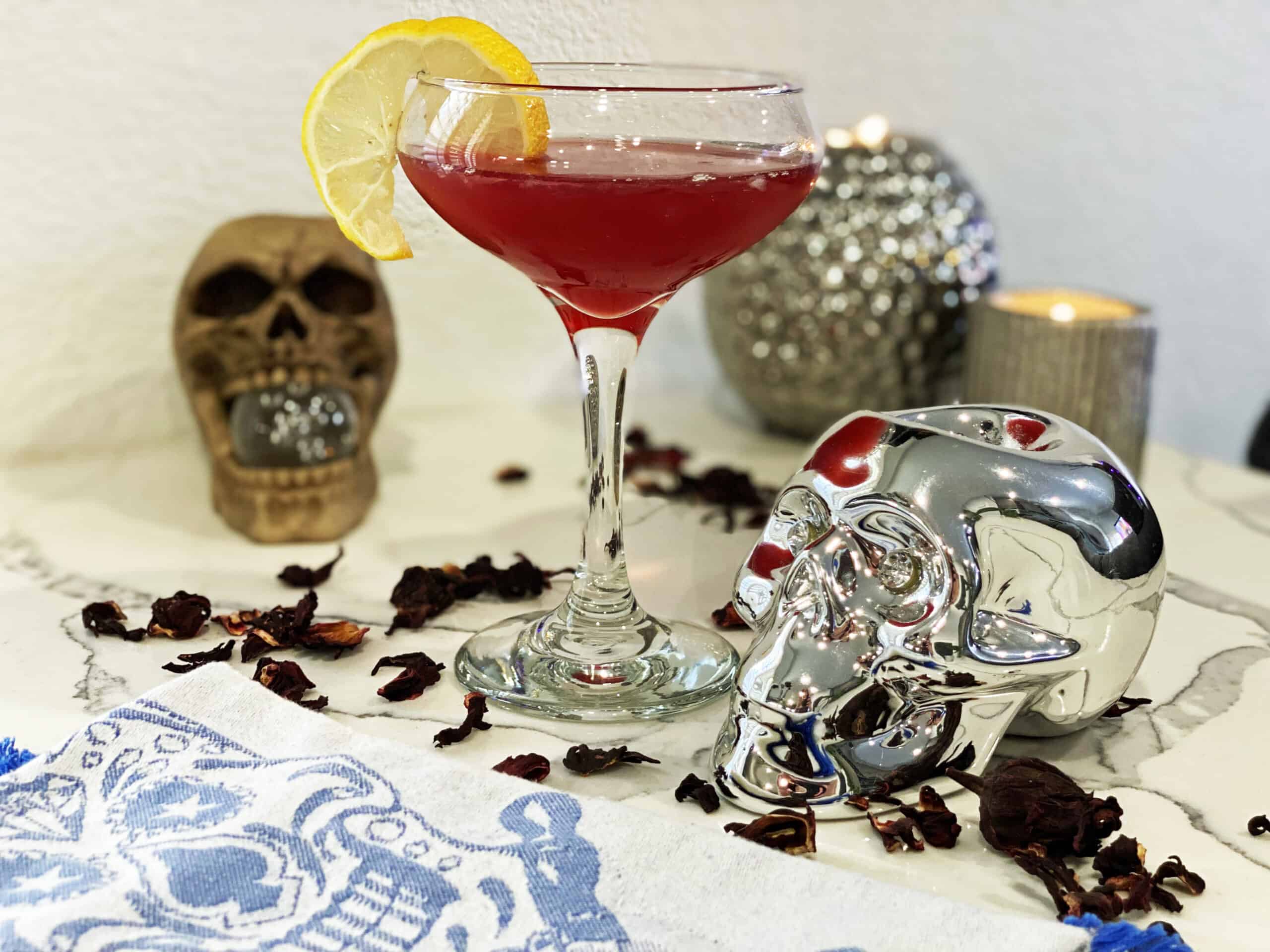 Hibiscus Bourbon Sour: A Spooky Cocktail for Halloween