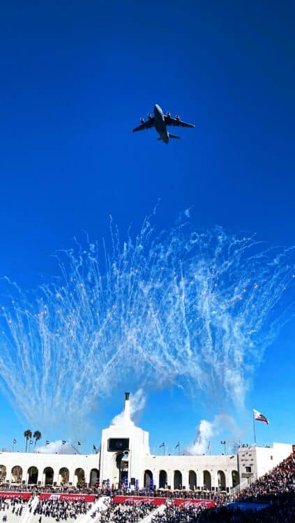 flyover at the 2022 Busch light clash