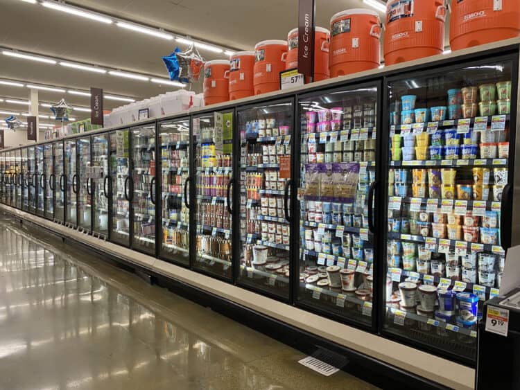 frozen food section at smart and final