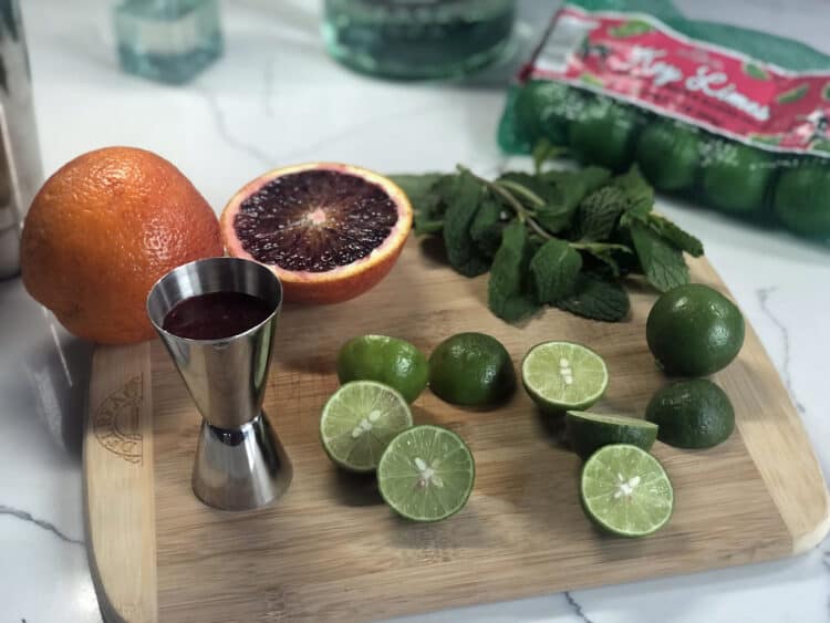 blood orange mojito cocktail recipe for thanksgiving