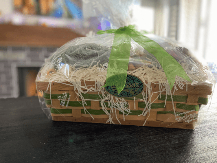 edible gift basket from Melissa's produce