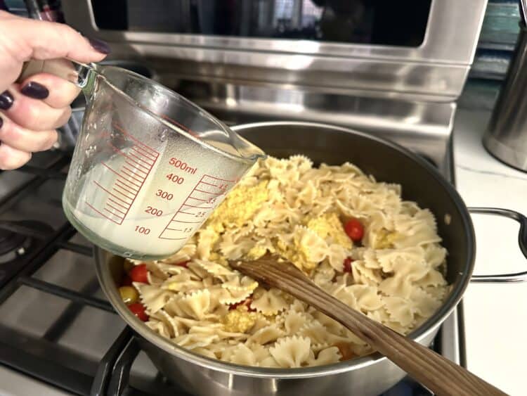 pasta water for carbonara