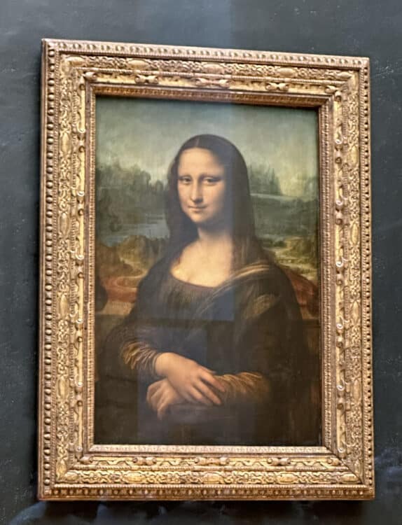 The Mona Lisa at the Louvre in Paris