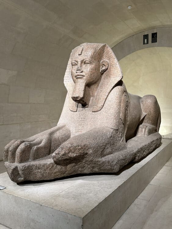 the sphinx of tanis at the louvre in Paris