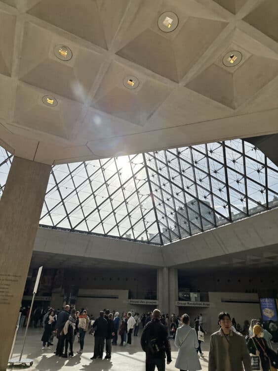 gift shop and restrooms at the louvre in Paris
