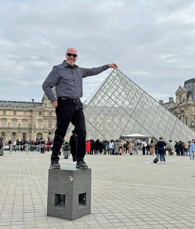 the pyramid at the louvre in Paris