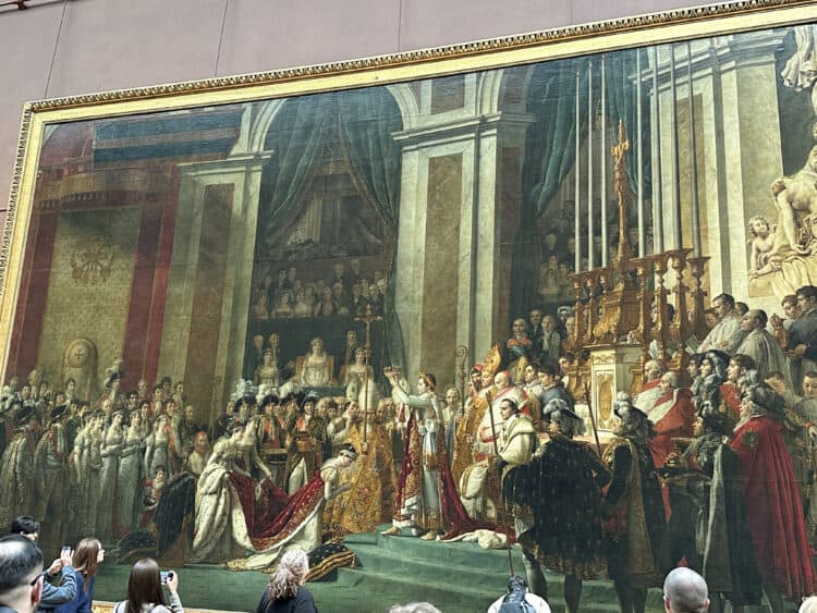 the Coronation of Napoleon at the Louvre in Paris
