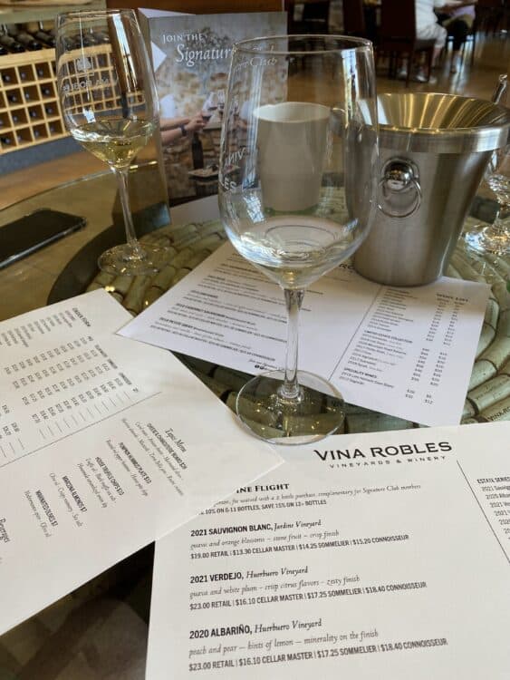 learning wine tasting at vina robles in Paso Robles