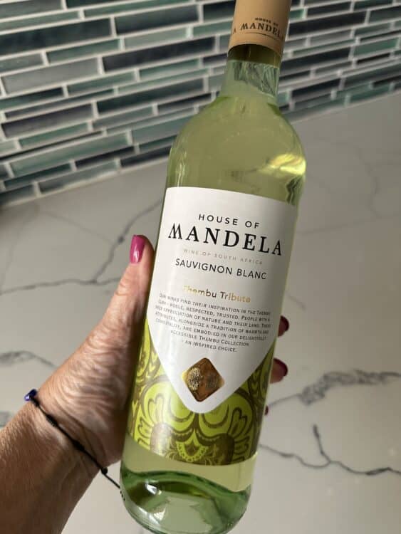 house of mandela sauvignon blanc wine in a bottle