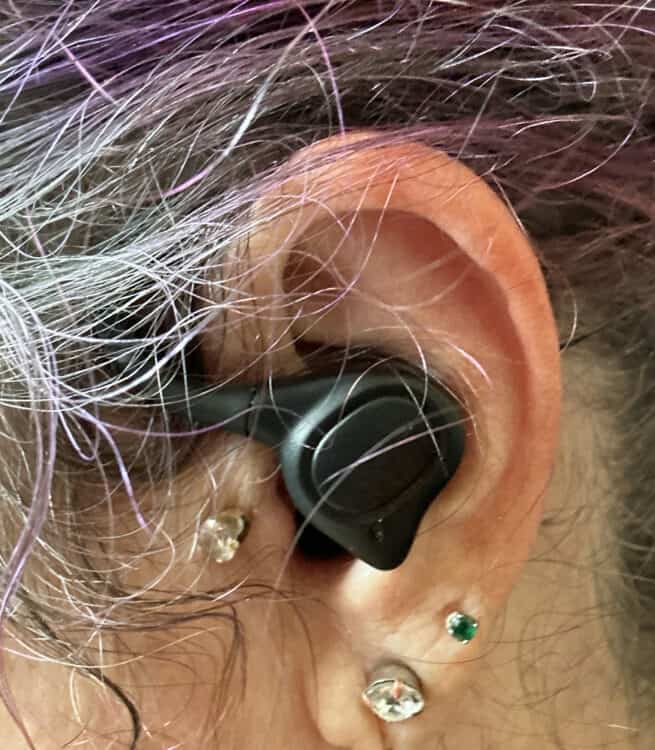waterproof earbuds that fit with a tragus piercing for sweaty yoga sessions