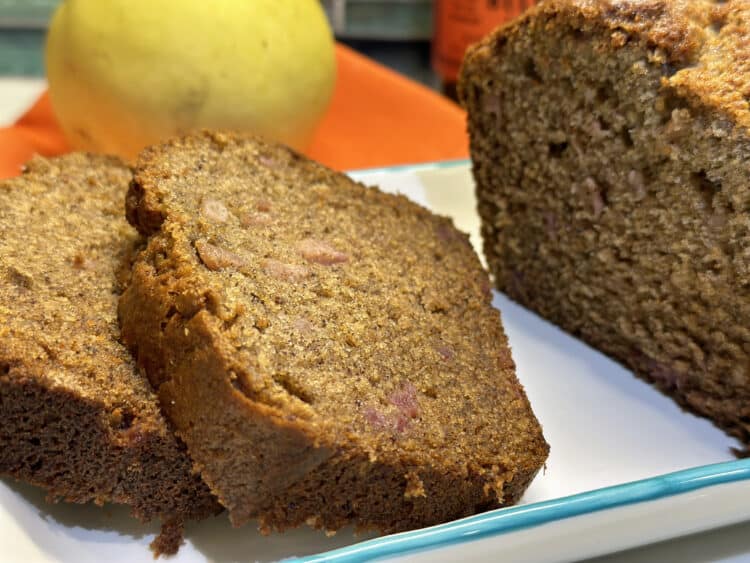 bourbon persimmon bread with quince