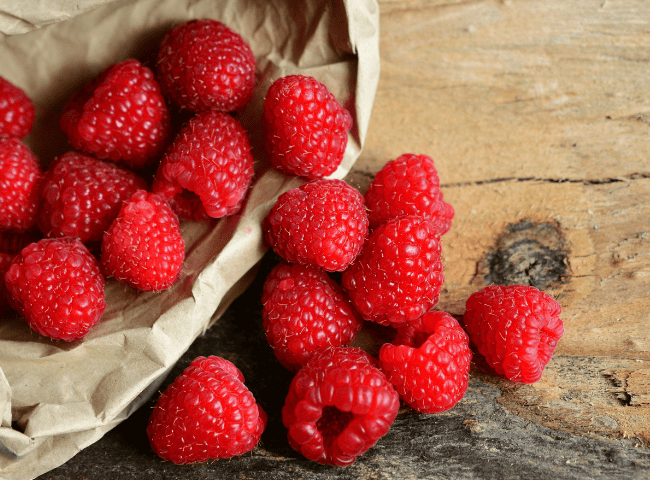 raspberries for raspberry lime cupcakes