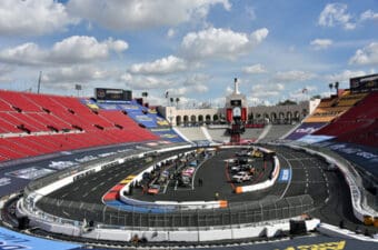 morning at the LA Coliseum for the NASCAR Clash 2024