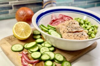 blood orange salmon bowl recipe for a healthy fast dinner
