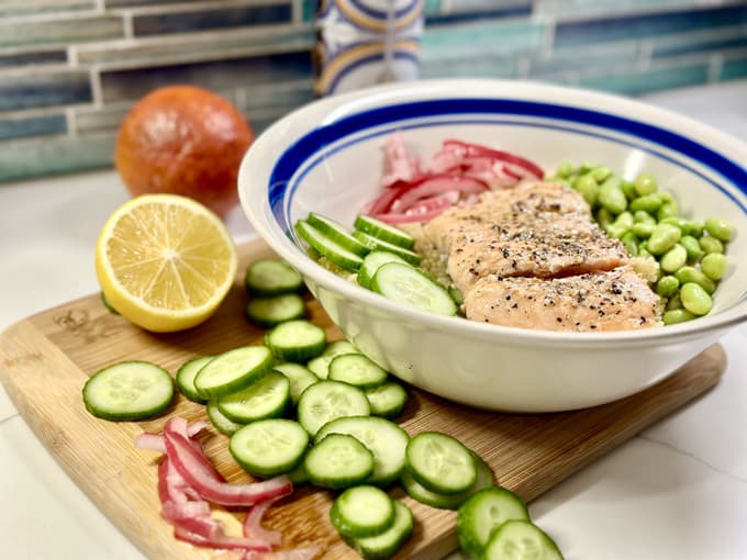 blood orange salmon bowl recipe for a healthy fast dinner