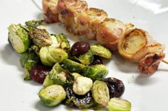 roasted brussels sprouts and cherries with feta recipe