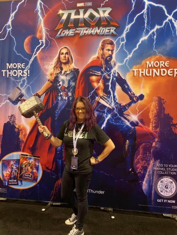 me and thor's hammer mjolnir D23 Expo