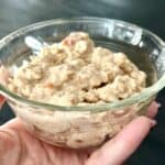 persimmon overnight oats recipe with pumpkin pie spice