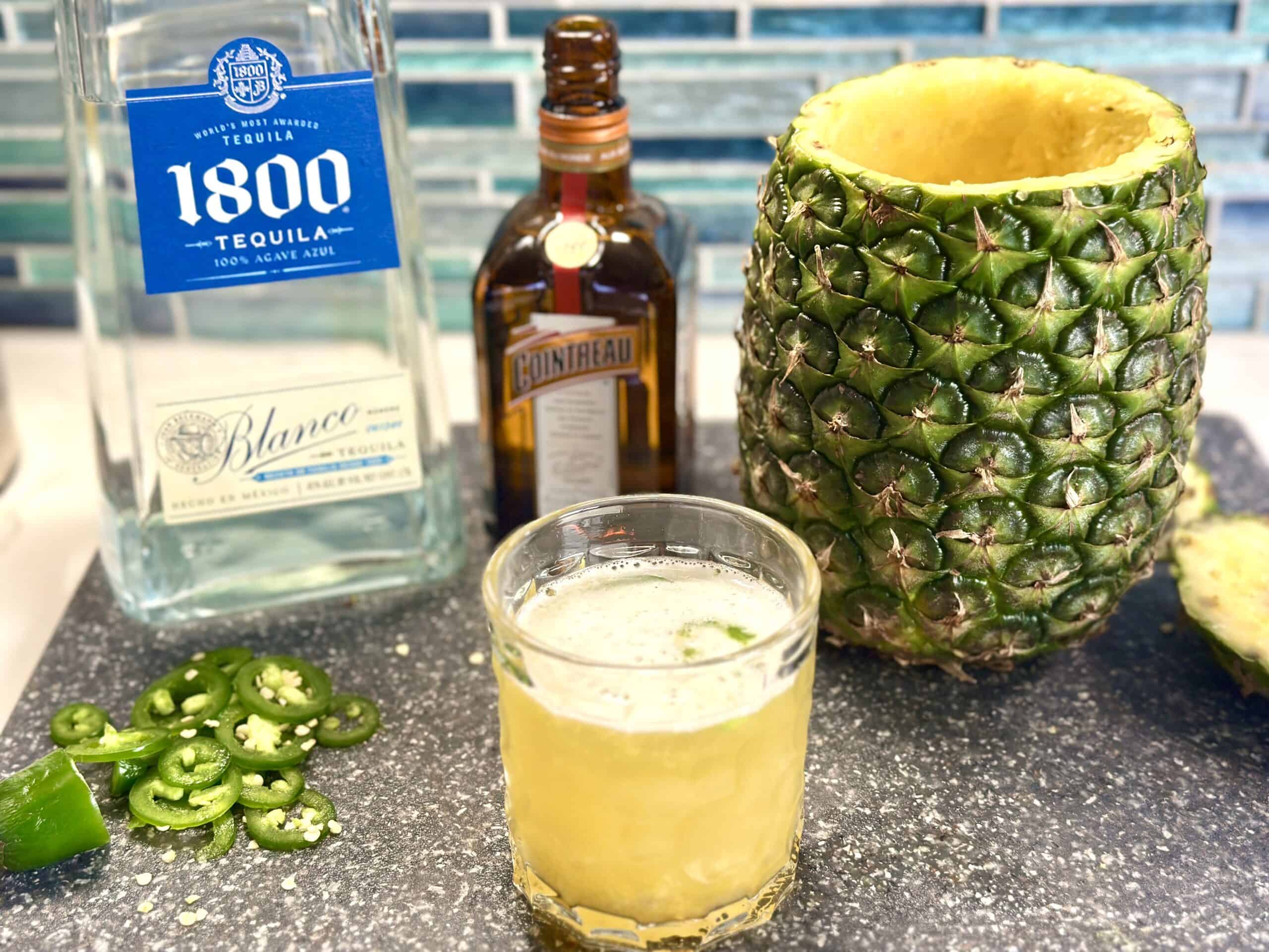 spicy pineapple margarita recipe with hot agave syrup