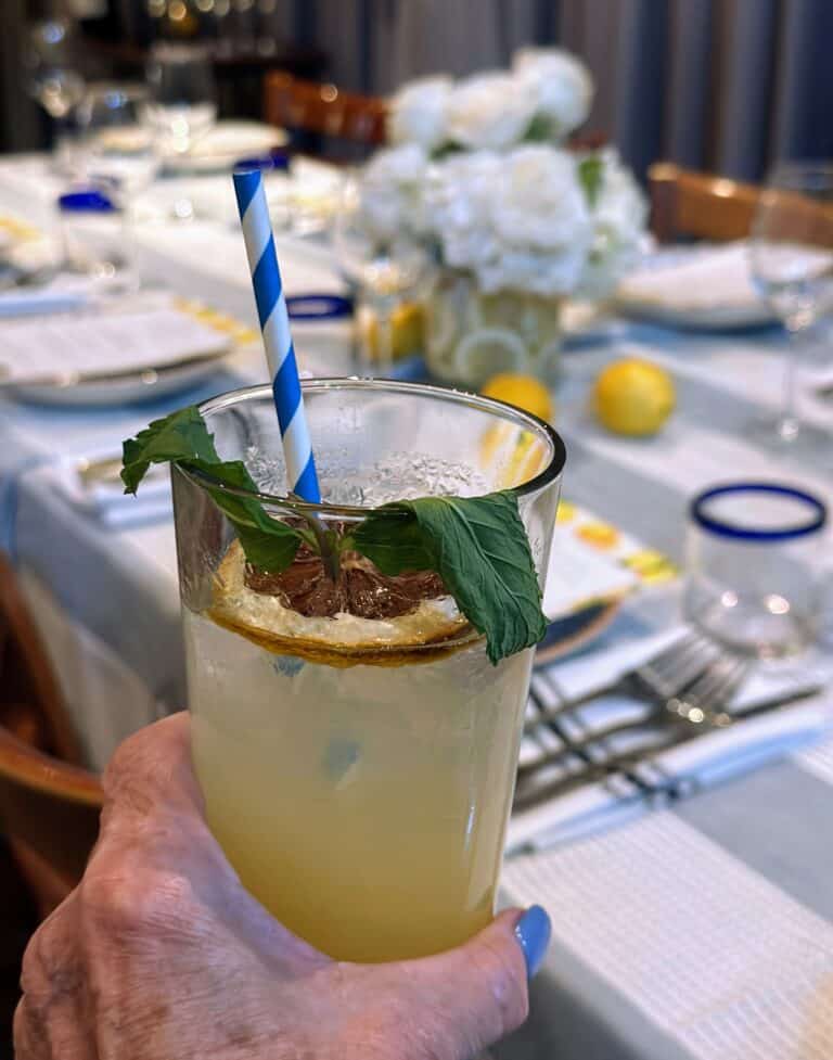 limoncello lemonade at Brio in Rancho Cucamonga for dining at victoria gardens