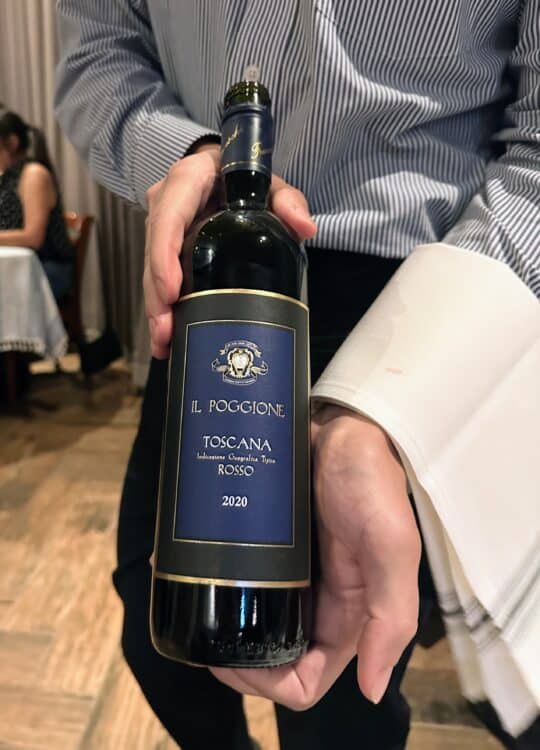 wine selection at Brio in Rancho Cucamonga at Victoria Gardens