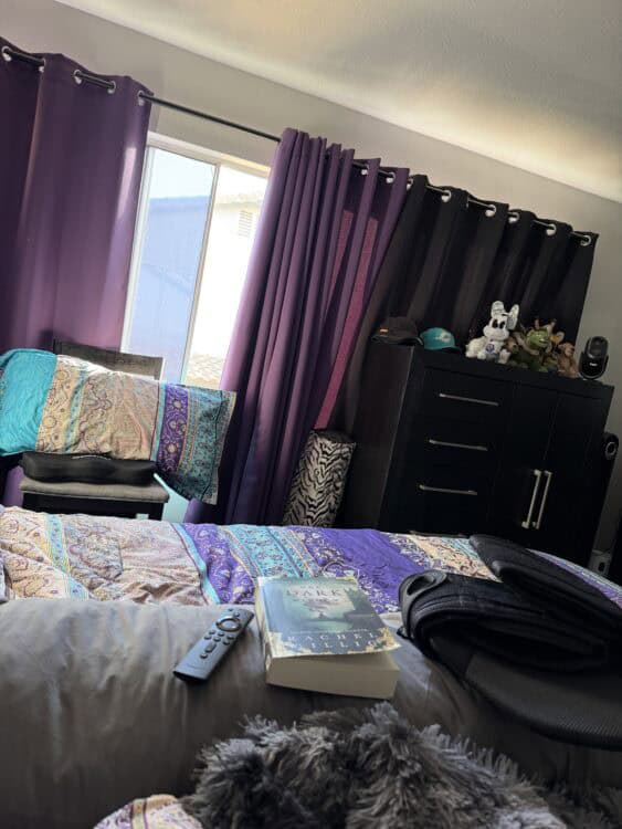 my bedroom set up after back surgery