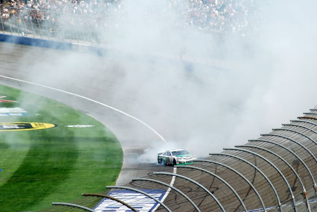 kyle busch burnout fontana