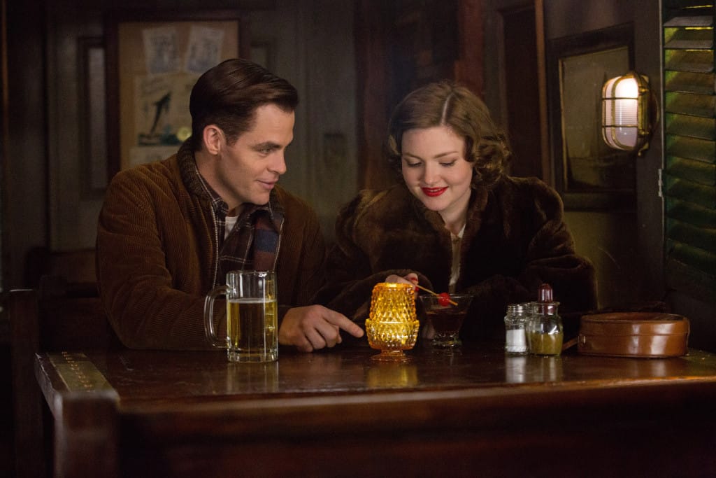 Chris PIne is Bernie Webber and Holliday Grainger is Miriam in Disney's THE FINEST HOURS, a heroic action-thriller based on the extraordinary true story of the most daring rescue in the history of the Coast Guard.
