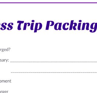 packing list for press trips