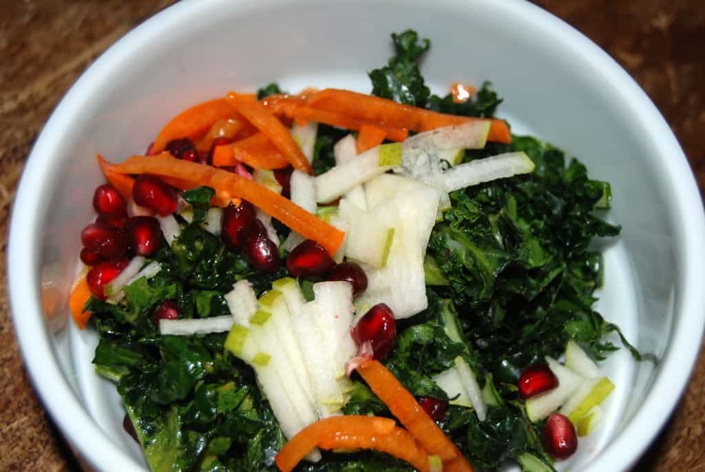 kale salad at media lunch at the daily dose